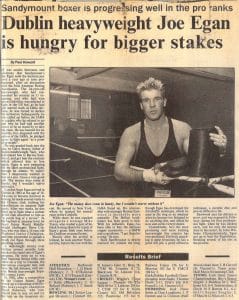 joe egan young on newspaper